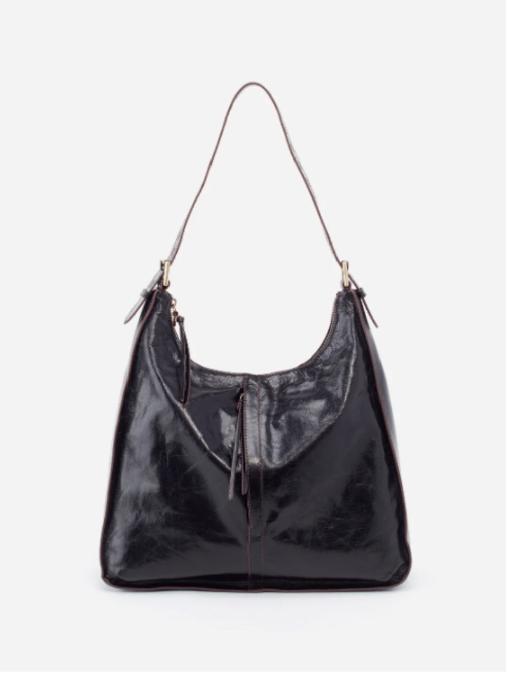 HOBO Original Marley Black Leather Slouchy Shoulder Bag Handbag Hobo